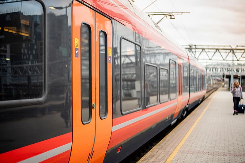 Treno alla stazione di Perugia